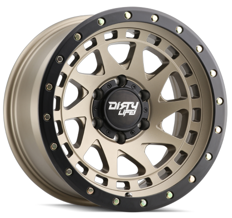 Dirty Life Enigma Pro 9311 17X9.0 6X139.7   ET-12  Satin Gold /Black Lip