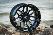 XF 222 20X12 6X139.7 ET-44 Gloss Black / Milled