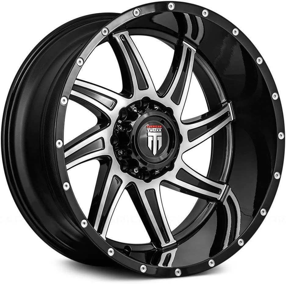 American Truxx Vortex AT-162 20X10 8X165.1 ET-24 MM Black Machined