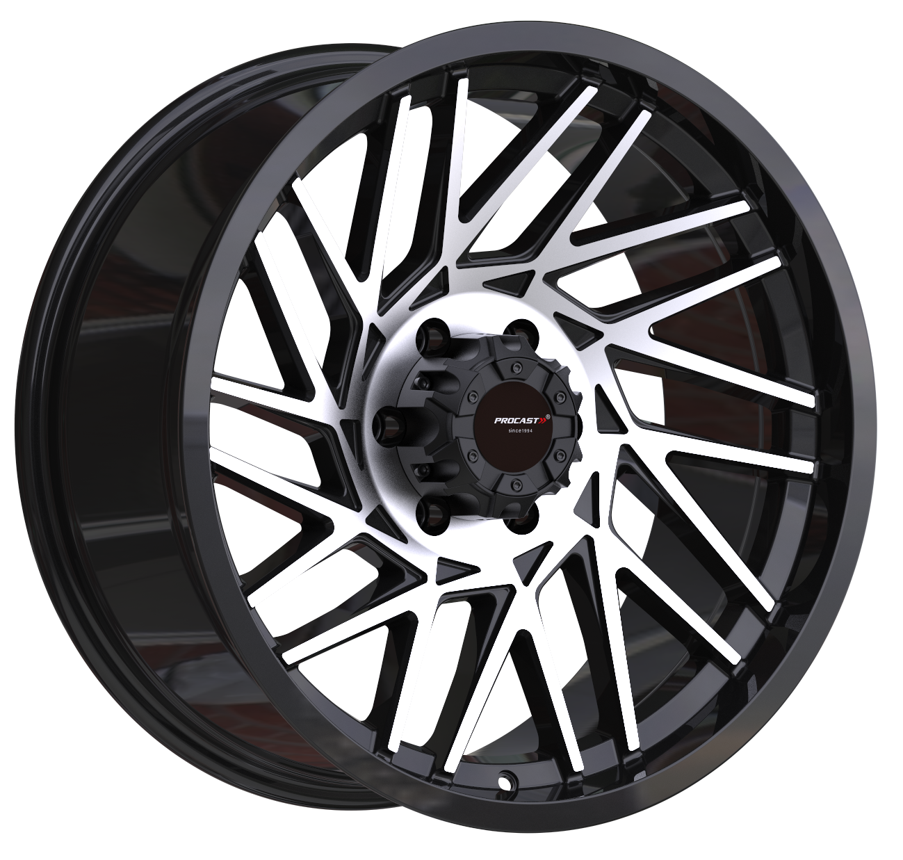 Procast  5518  20X9.0 6X139.7 ET-12 Black Machined