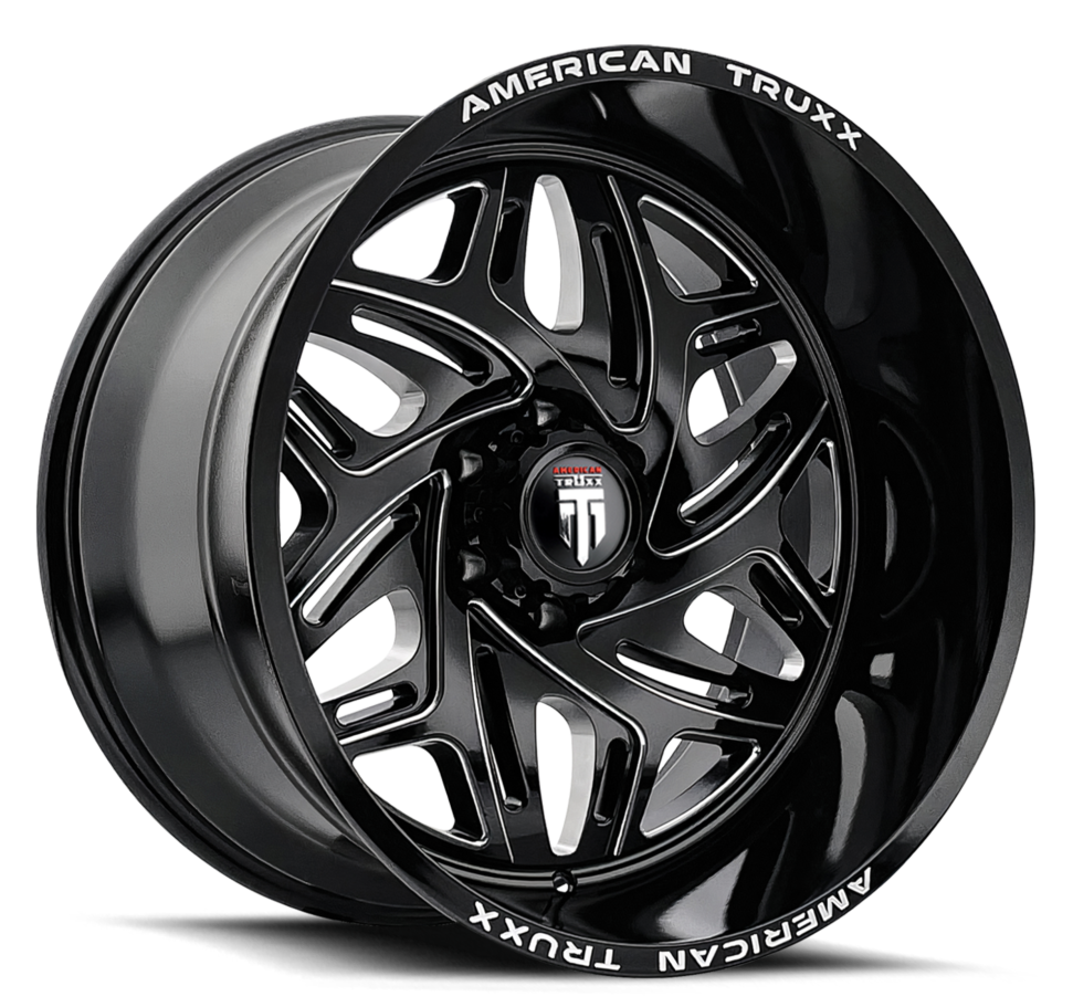 American  Truxx Euphoria  AT-1914  22X12 6X139.7  ET-44  Black Milled