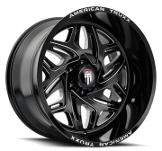 American  Truxx Euphoria  AT-1914  22X12 6X139.7  ET-44  Black Milled