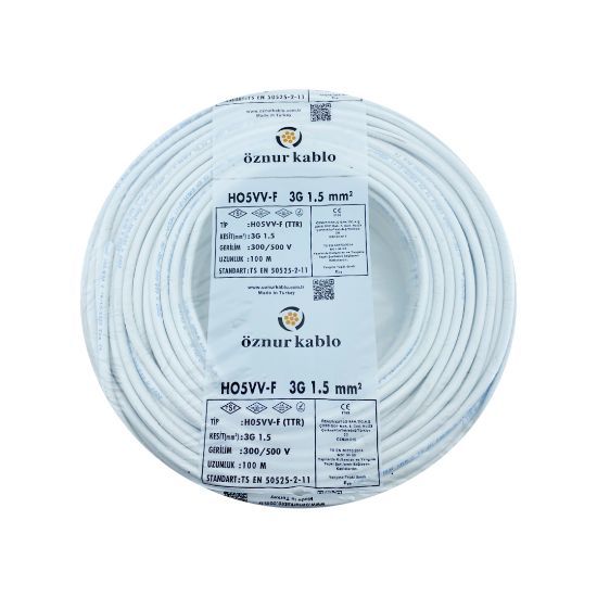 Kablo Ttr (Nymhy) Beyaz 3x1.5 Öznur