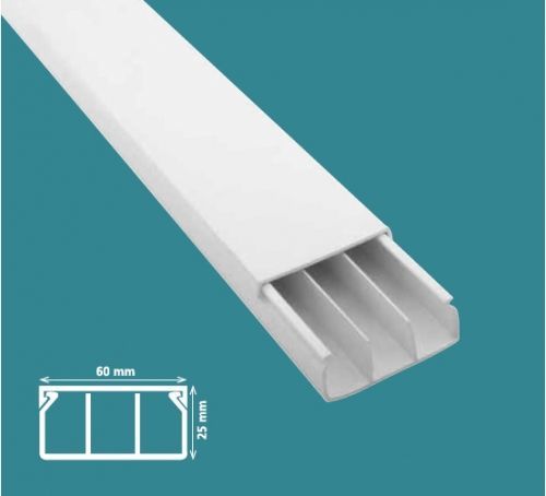 60x25 mm Kablo Kanalı-Eko (Bölmeli)