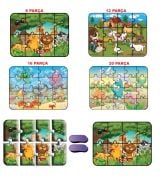 Diytoy 4'lü Hayvanlar Puzzle – Eğitici ve Eğlenceli Puzzle Seti
