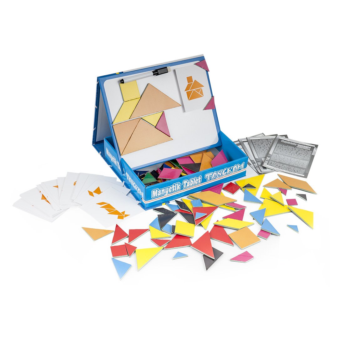Diytoy Manyetik Tablet Tangram Yazı Tahtası – 126 Parça Zeka Geliştirici Oyun