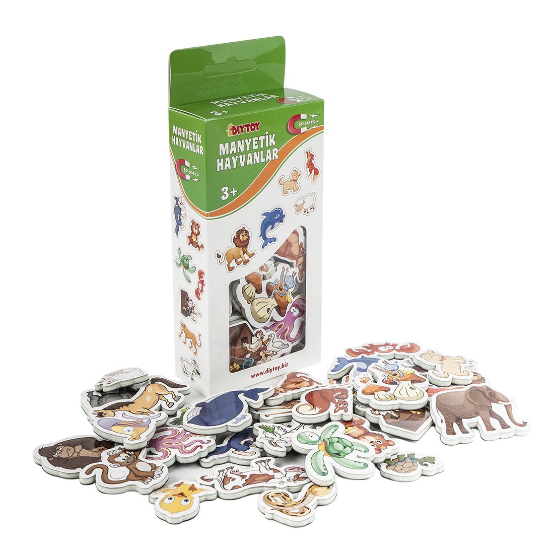 Diytoy Manyetik Hayvanlar Seti | Eğitici ve Eğlenceli Buzdolabı Magneti | 3 Yaş ve Üzer