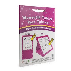 DİYTOY Manyetik Tablet Yazı Tahtası Kız Pembe | Çocuklar için Eğitici ve Eğlenceli Yazı Tahtası