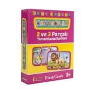 DIYTOY Hayvanlar Tamamlama Kartları – 2-3 Parça Eğitici Hayvan Puzzle, 2-4 Yaş Çocuklar İçin, El-Göz Koordinasyonu ve Zeka Gelişimi,