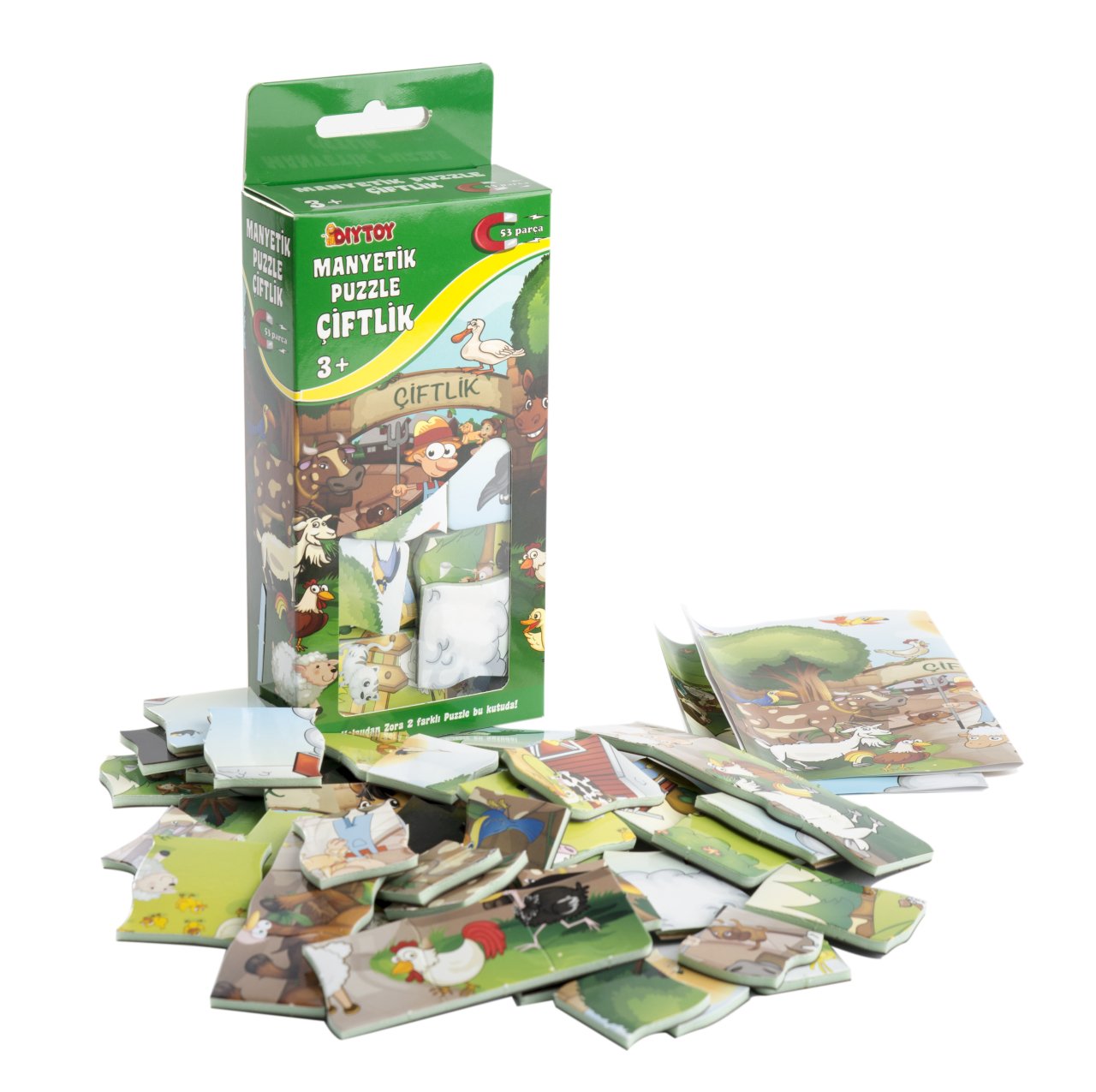 DIYTOY Manyetik Puzzle Çiftlik – Eğitici ve Eğlenceli 53 Parça Manyetik Puzzle, 4-8 Yaş Çocuklar İçin