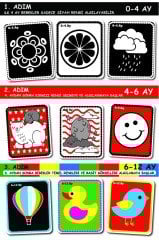 DIYTOY Bebeğimin İlk Zeka Kartları – Eğitici Flash Cards, 0-1 Yaş Bebekler İçin Görsel ve Zeka Gelişimi,