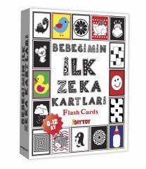 DIYTOY Bebeğimin İlk Zeka Kartları – Eğitici Flash Cards, 0-1 Yaş Bebekler İçin Görsel ve Zeka Gelişimi,