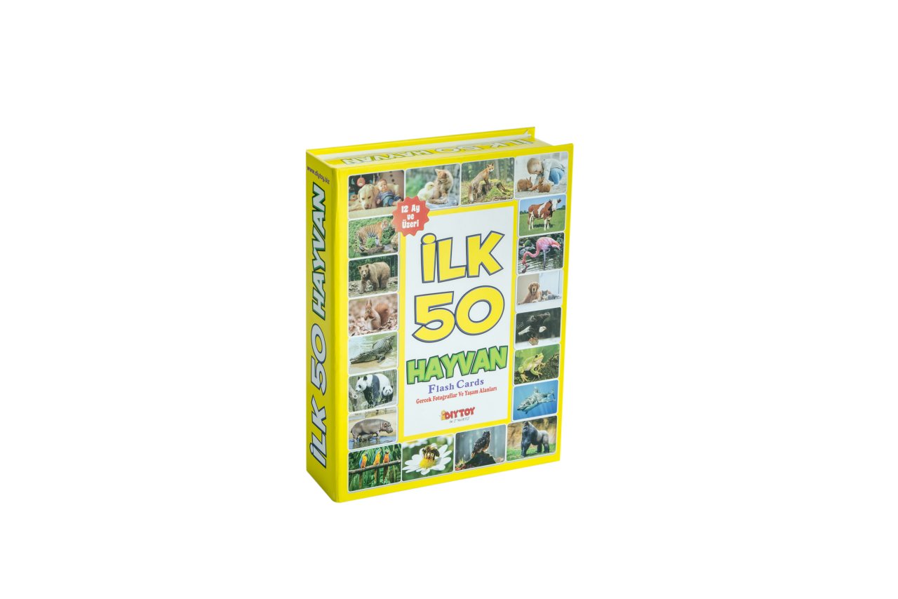 DIYTOY İlk 50 Hayvan Hafıza Kartları – Eğitici Zeka Kartları, Okul Öncesi Hafıza ve Dikkat Geliştirme, 2+ Yaş