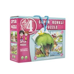 Diytoy 4'lü Çiftlik Puzzle Seti | Eğitici ve Eğlenceli Çocuk Oyuncağı | 3 Yaş ve Üzeri