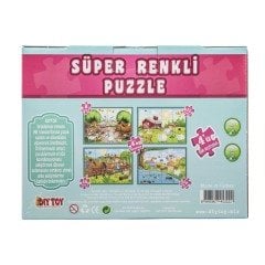 Diytoy 4'lü Çiftlik Puzzle Seti | Eğitici ve Eğlenceli Çocuk Oyuncağı | 3 Yaş ve Üzeri