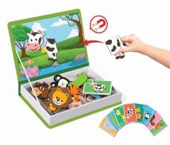 DIYTOY Magnet IQ Hayvan Tamamlama Manyetik Oyun – 3-8 Yaş, 40 Parça Eğitici Puzzle Seti