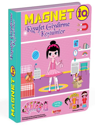 DİYTOY Magnet İQ Manyetik Kıyafet Giydirme Oyunu - 52 Parça Kostüm Kombinleri | 3-8 Yaş Eğitici Manyetik Oyun Set