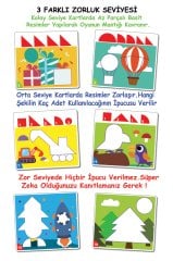 Diytoy Manyetik Puzzle Süper Zeka | 3-9 Yaş | 31 Manyetik Parça | 20 Aktivite Resmi | Kolay-Orta-Zor Seviye
