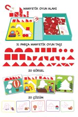 Diytoy Manyetik Puzzle Süper Zeka | 3-9 Yaş | 31 Manyetik Parça | 20 Aktivite Resmi | Kolay-Orta-Zor Seviye