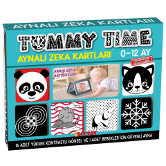 DİYTOY Tummy Tıme Aynalı İlk Zeka Kartları Güvenli Bebek Aynası - Eğitici Kartlar
