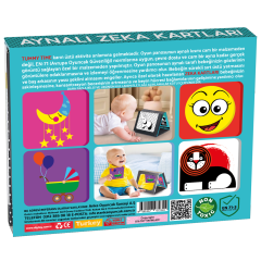DİYTOY Tummy Tıme Aynalı İlk Zeka Kartları Güvenli Bebek Aynası - Eğitici Kartlar