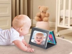 DİYTOY Tummy Tıme Aynalı İlk Zeka Kartları Güvenli Bebek Aynası - Eğitici Kartlar