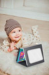 DİYTOY Tummy Tıme Aynalı İlk Zeka Kartları Güvenli Bebek Aynası - Eğitici Kartlar