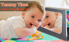 DİYTOY Tummy Tıme Aynalı İlk Zeka Kartları Güvenli Bebek Aynası - Eğitici Kartlar