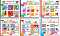 Diytoy İlk Kitaplarım - 6’lı Set | Bebek ve Çocuklar için Eğitici Okul Öncesi Kitapları