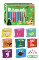 Diytoy Benim İlk Kütüphanem - 8’li Set | Eğitici Hayvanlar Kitap Serisi (12 Ay ve Üzeri)