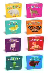 Diytoy Benim İlk Kütüphanem - 8’li Set | Eğitici Hayvanlar Kitap Serisi (12 Ay ve Üzeri)