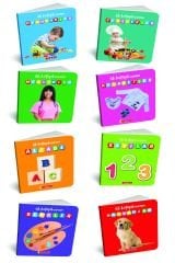 DİYTOY İlk Kütüphanem - 8'li Mini Kitap Seti | İlk Sözcükler | Eğitici ve Eğlenceli Bebek Kitapları