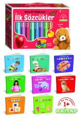 DİYTOY İlk Kütüphanem - 8'li Mini Kitap Seti | İlk Sözcükler | Eğitici ve Eğlenceli Bebek Kitapları