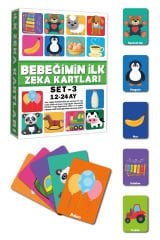 Diytoy Bebeğimin İlk Zeka Kartları Set 3 | Eğitici Kartlar 12-24 Ay Erken Eğitim Seti