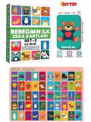 Diytoy Bebeğimin İlk Zeka Kartları Set 3 | Eğitici Kartlar 12-24 Ay Erken Eğitim Seti