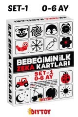 Diytoy Bebeğimin İlk Zeka Kartları Set 1 | Eğitici Kartlar 0-6  Ay Erken Eğitim Seti