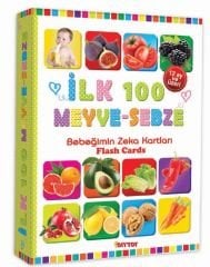DİYTOY İlk 100 Meyve Sebze Zeka Kartları | 12 Ay ve Üzeri Çocuklar İçin Eğitici Konuşma ve Zeka Gelişim Kartları | İngilizce Destekli