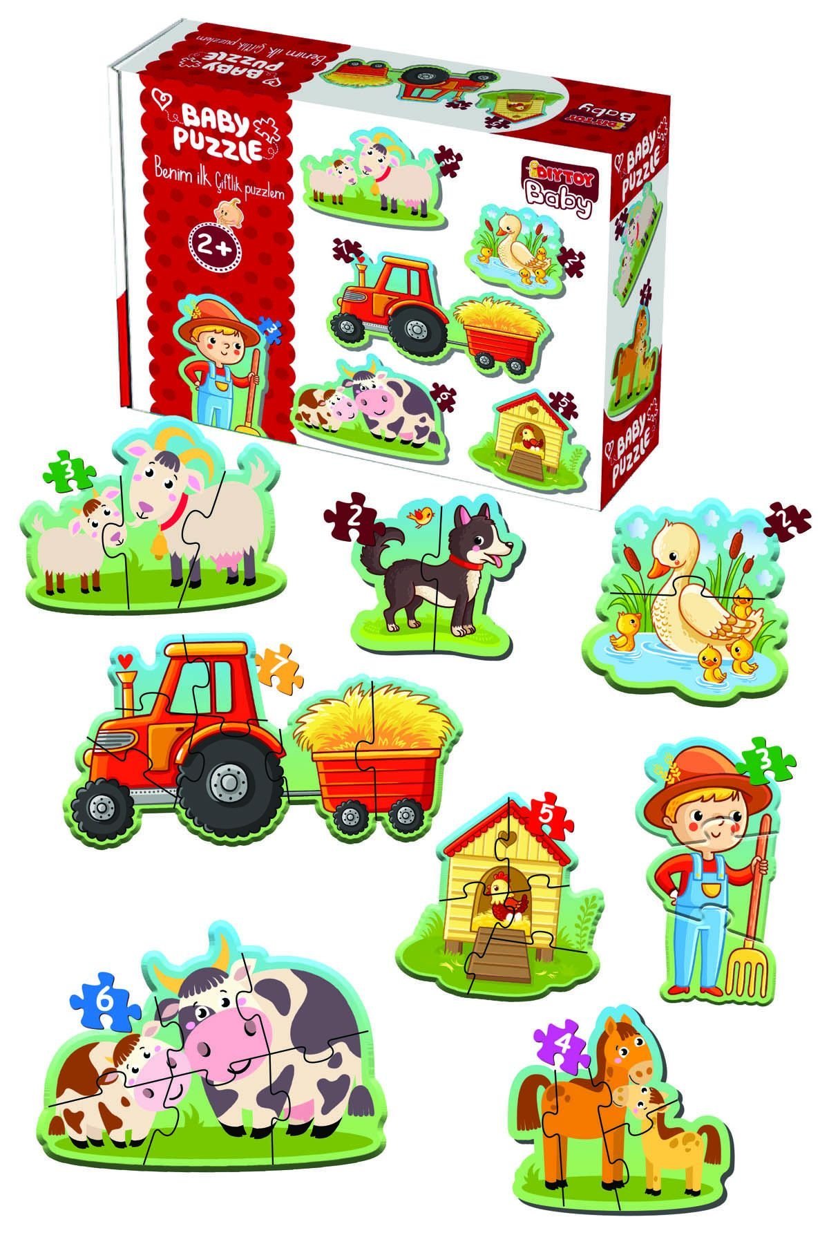 Diytoy Baby Puzzle – Benim İlk Çiftlik Puzzle’m | Eğitici Yapboz Seti 1-3 Yaş