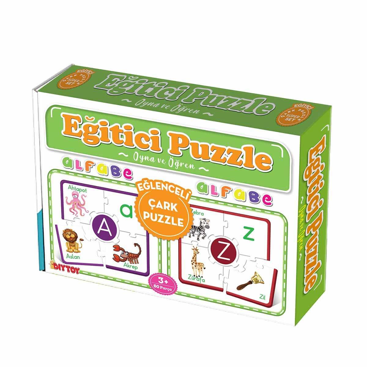 Diytoy Eğitici Çark Puzzle Alfabe - 60 Parça
