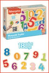 Fisher-Price 18 Mıknatıslı Sayılar Buzdolabı ve Metal Yüzeylere Yapışan Manyetik Puzzle