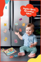 Fisher-Price 18 Mıknatıslı Sayılar Buzdolabı ve Metal Yüzeylere Yapışan Manyetik Puzzle