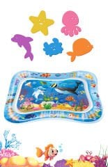 Diytoy Bebek Su Oyun Matı - Tummy Time Karın Üstü Aktivite Zamanı Eğlencesi Şişirilebilen