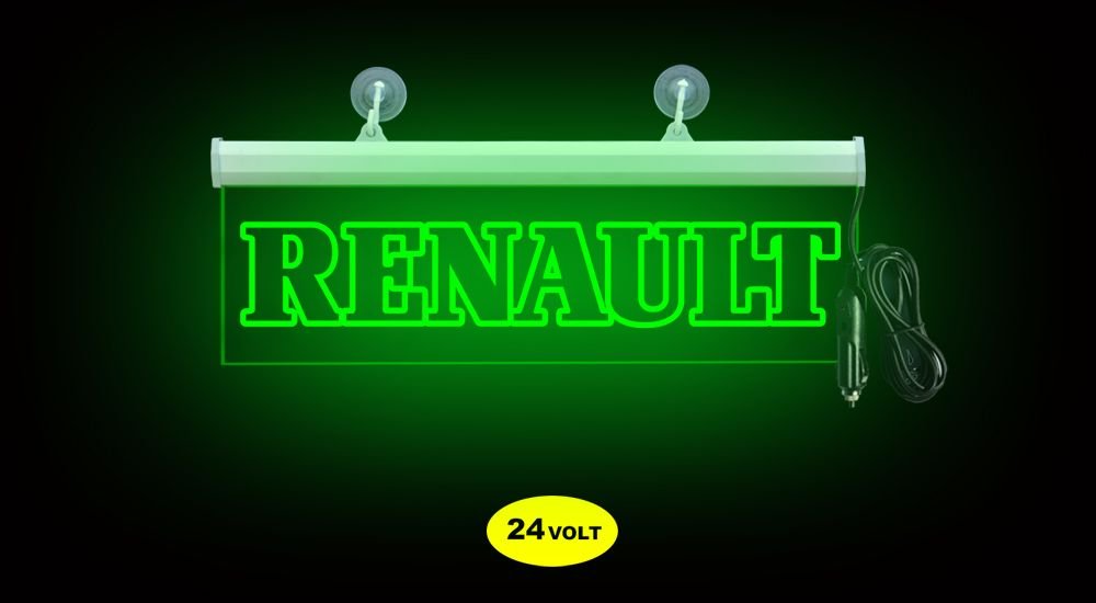 Renault Öncam Işıklı Yazı 35 cm Yeşil 24 volt