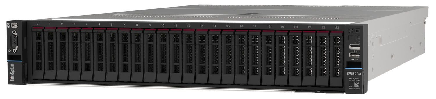 LENOVO SERVER THINKSYSTEM SR650 V3 2*SILVER 4510 (12C/2.4GHz) 256GB DDR5 2x960GB LENOVO SSD (8x2.5”) 9350-8i/2Gb 4x1GbE XCC2 PLATINUM 2x1100W TITANIUM 2U RACK