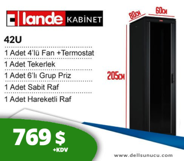 42U 600x800x2053mm Lande DYNAmic Dikili Tip Rack Server Kabinet (PDDM4268)