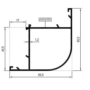 ALDOKS 90 C CORNER TURNING PROFILE