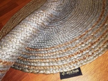 JUTE DHURRY DAİRE ABR-8 GREEN-ATA HALI