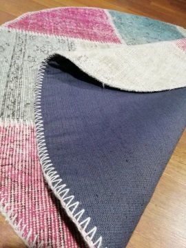 PATCHWORK MULTİ-PEMBE 120X120 - ATA HALI