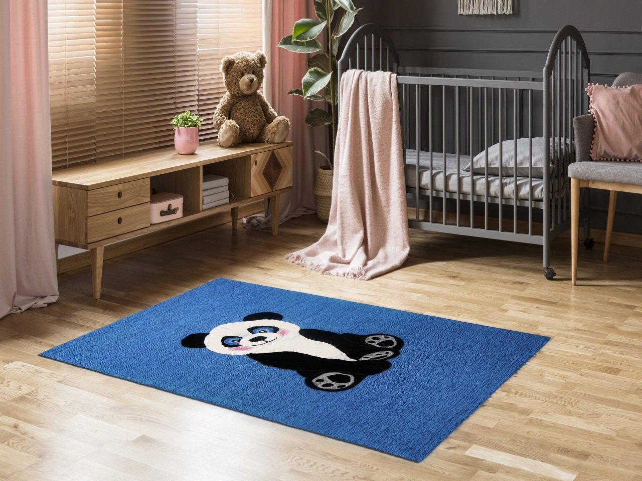 DK.BLUE PANDA DESİNG-ANİMAL TUFTED CARPET  -ATA HALI