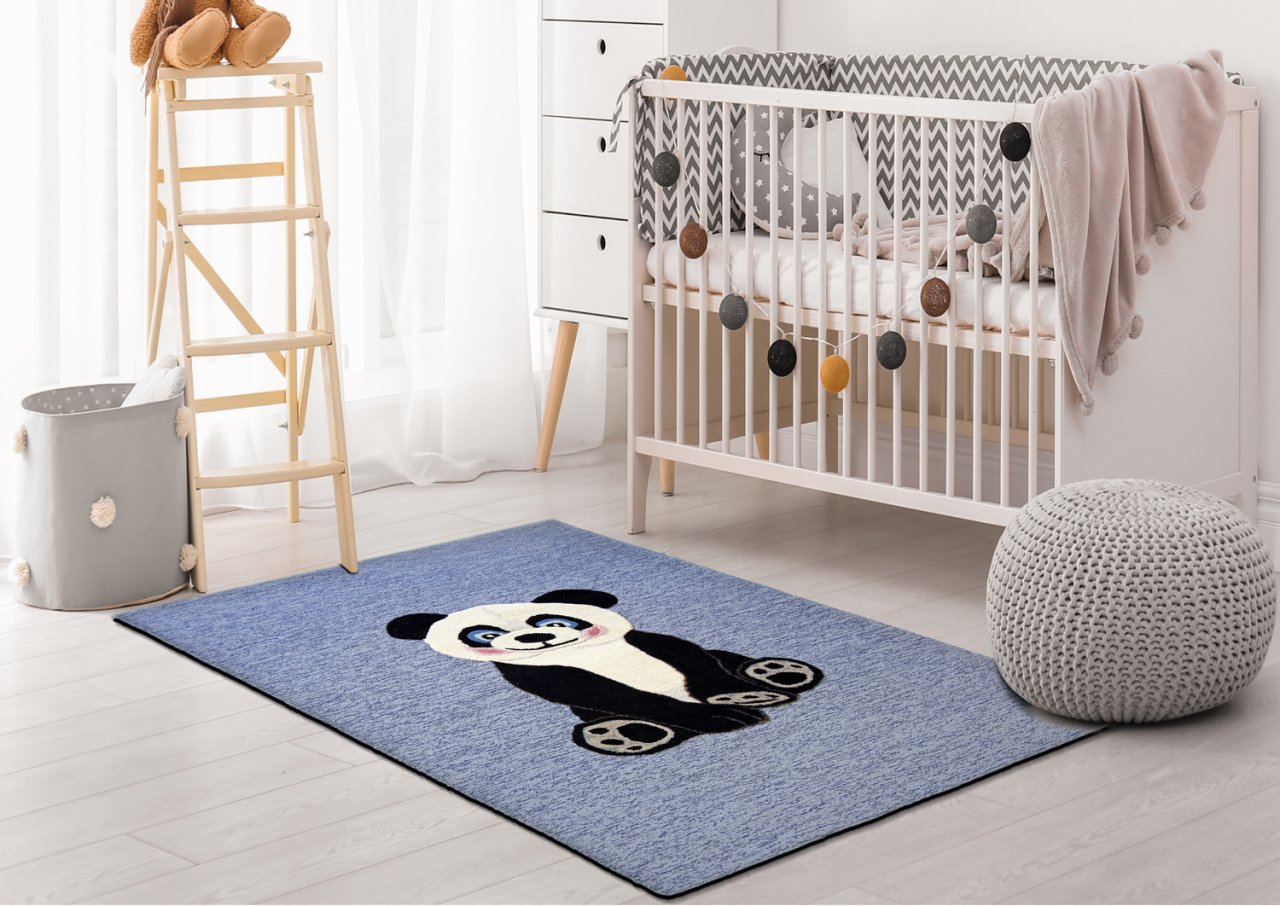 LT.BLUE PANDA DESİNG-ANİMAL TUFTED CARPET  -ATA HALI